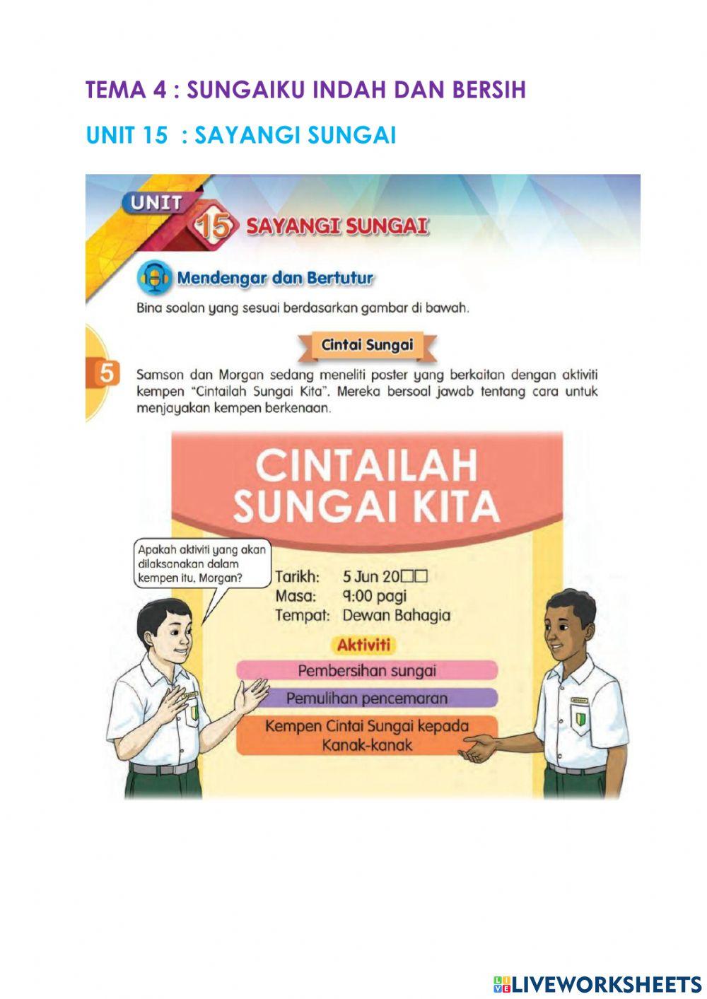 Tema 5 : Sungaiku Indah Dan Bersih