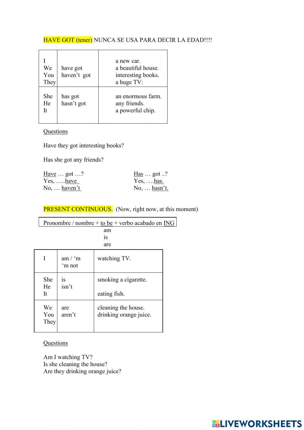 Basic grammar for eso