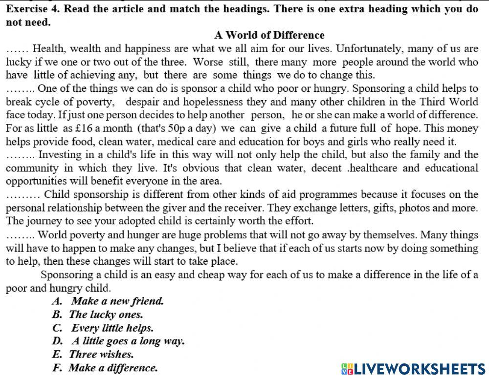 A World of Difference