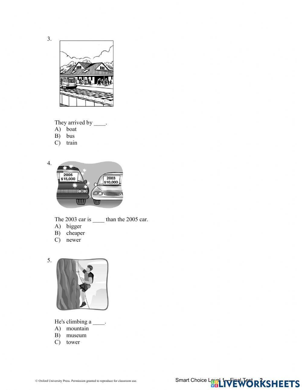 FINAL EXAM - LEVEL B1
