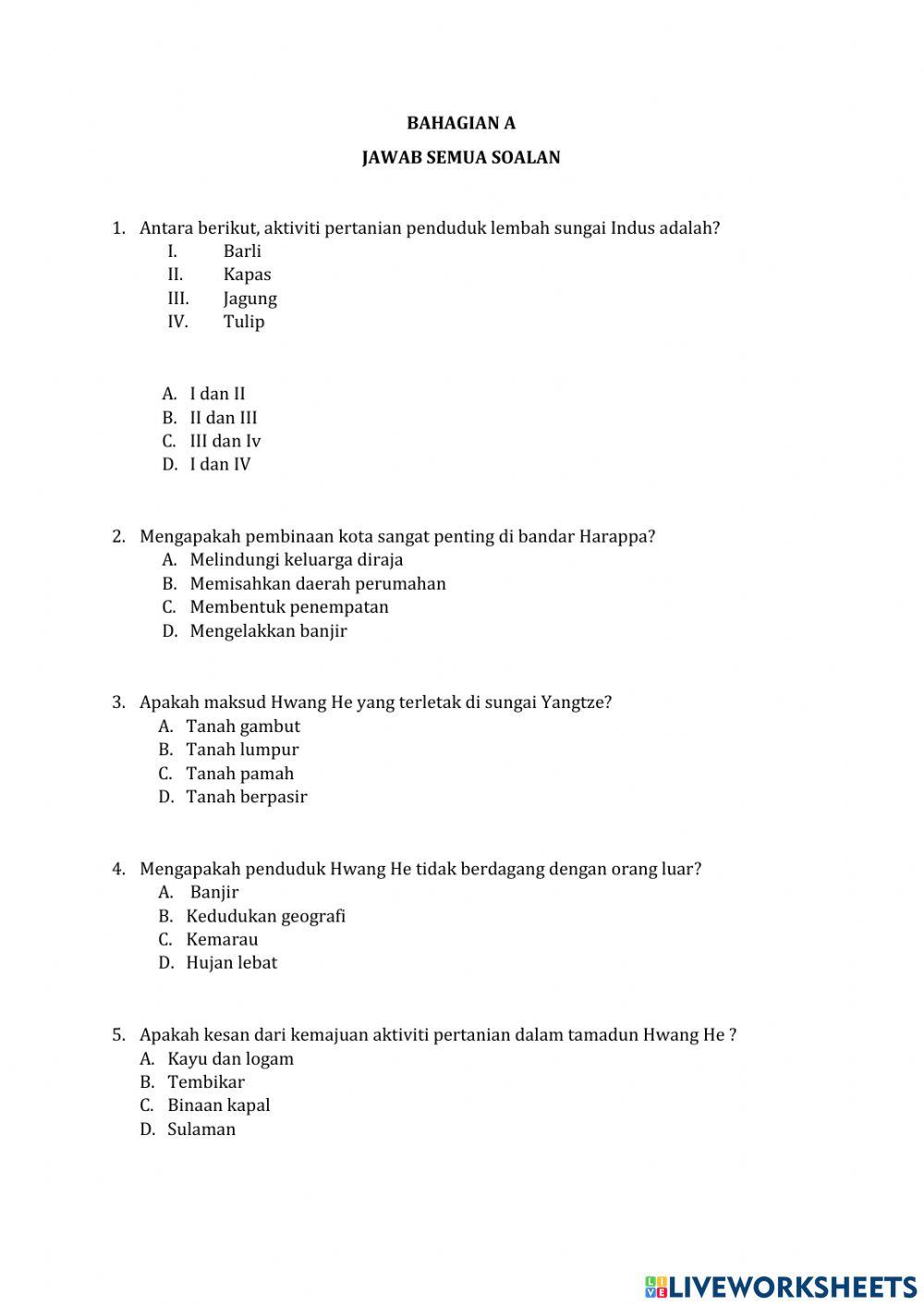 Tamadun  indus & huang he