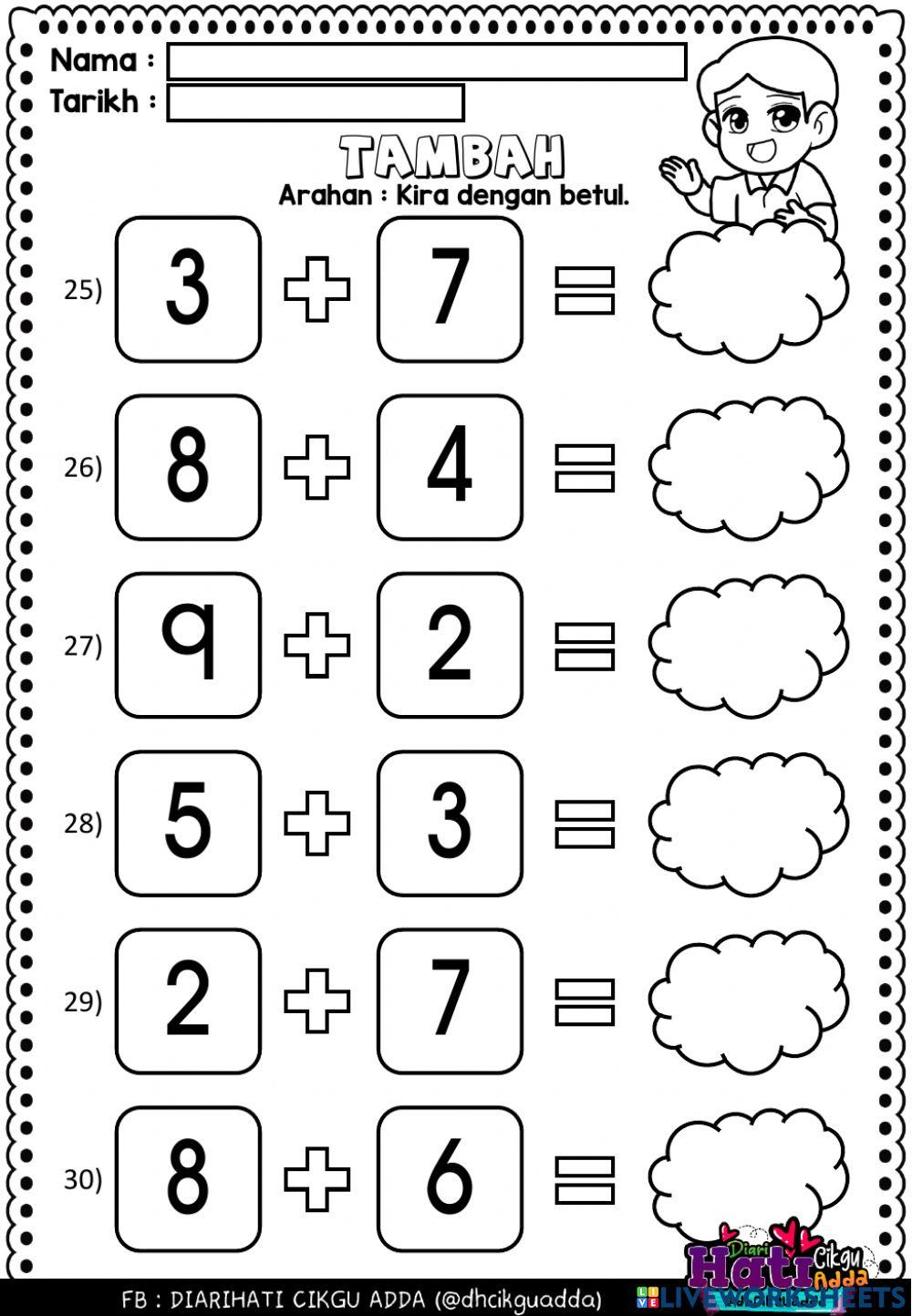 TAMBAH CEPAT TAHUN 1