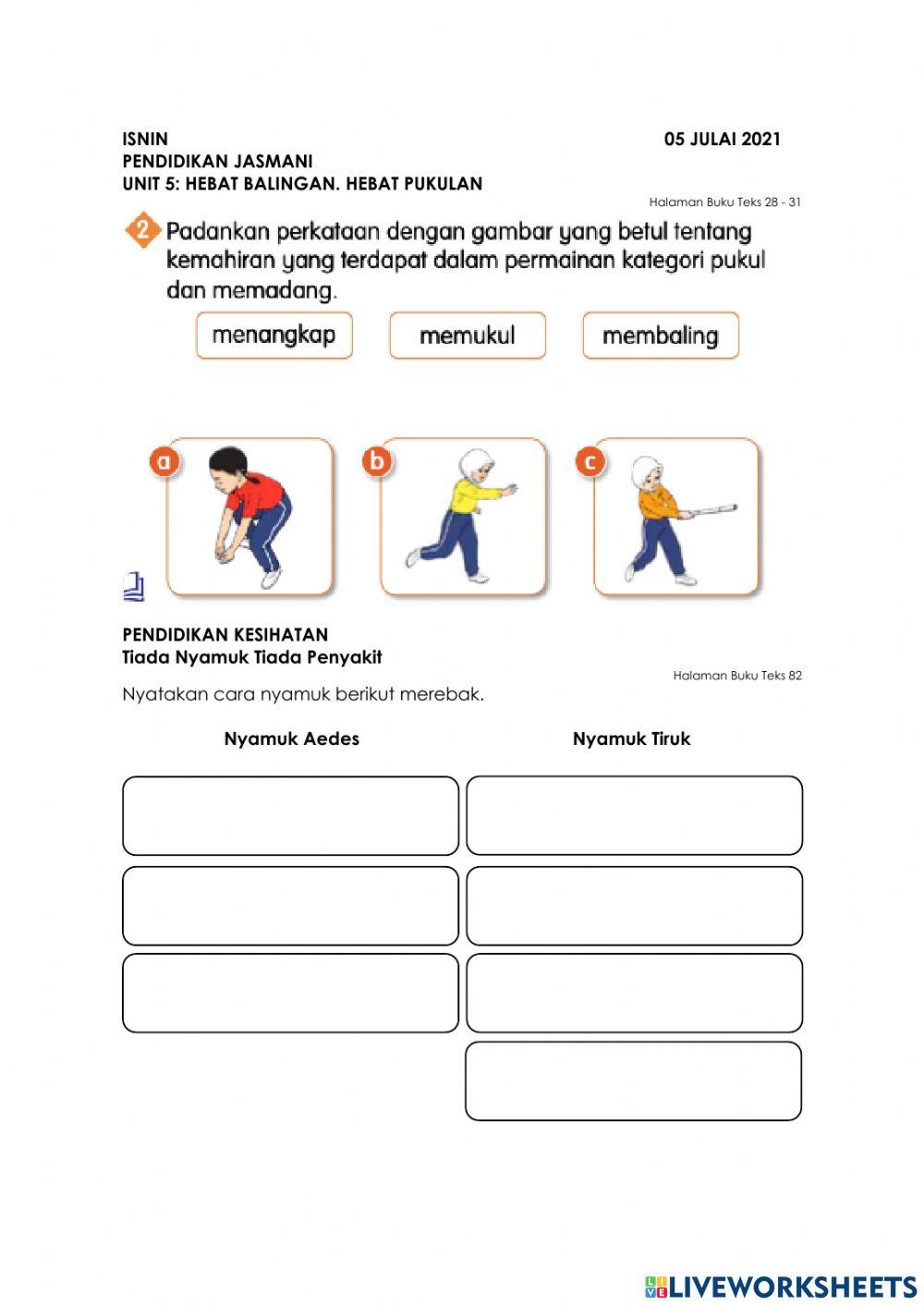 PJK Tahun 3 Hebat Balingan, Hebat Pukulan - Tiada Nyamuk Tiada Penyakit