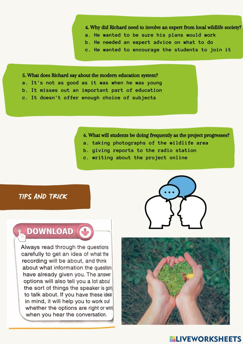 DOWNLOAD: Unit 5 (Listening Page 64) Worksheet | Live Worksheets