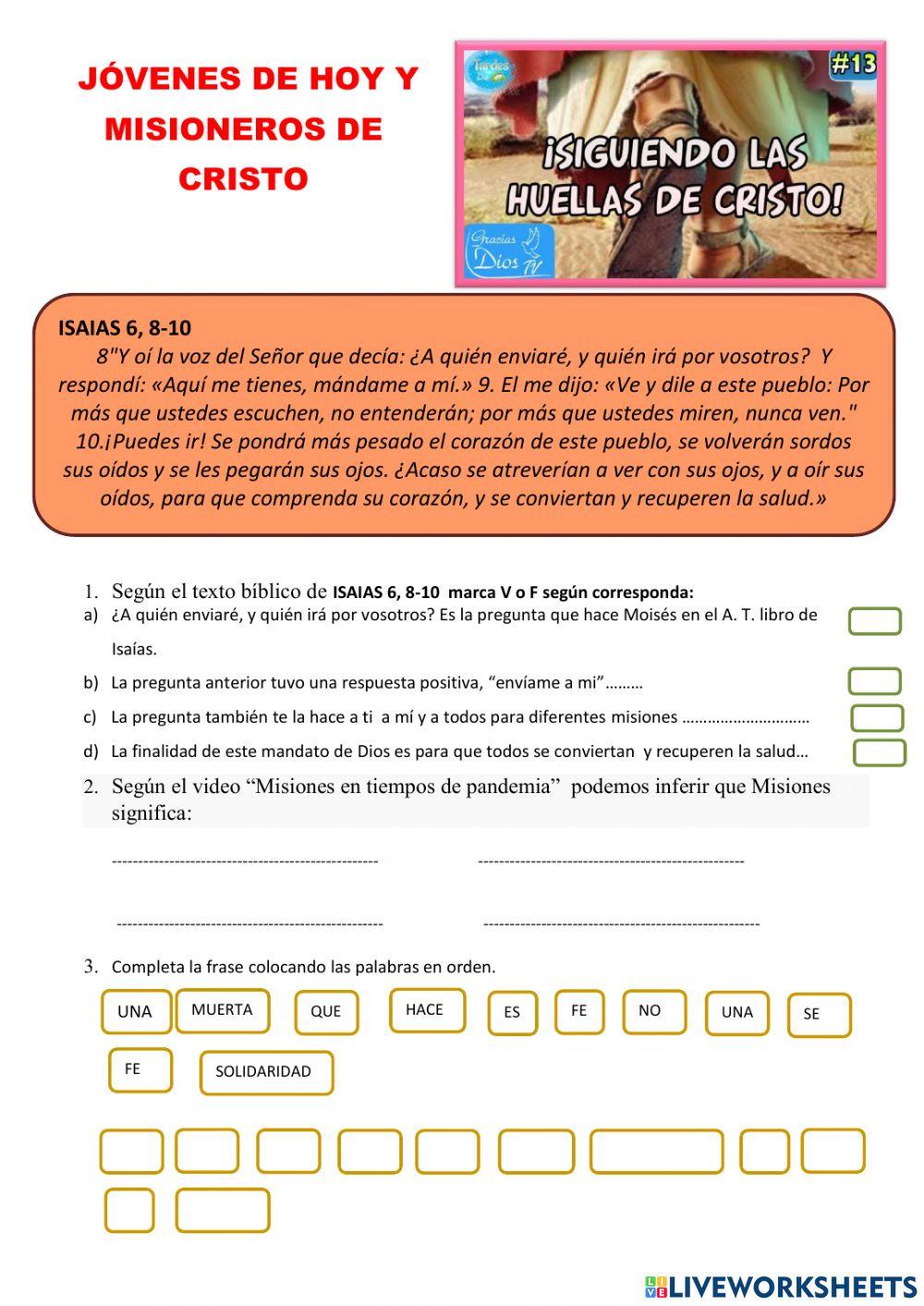 Joven misionero de cristo