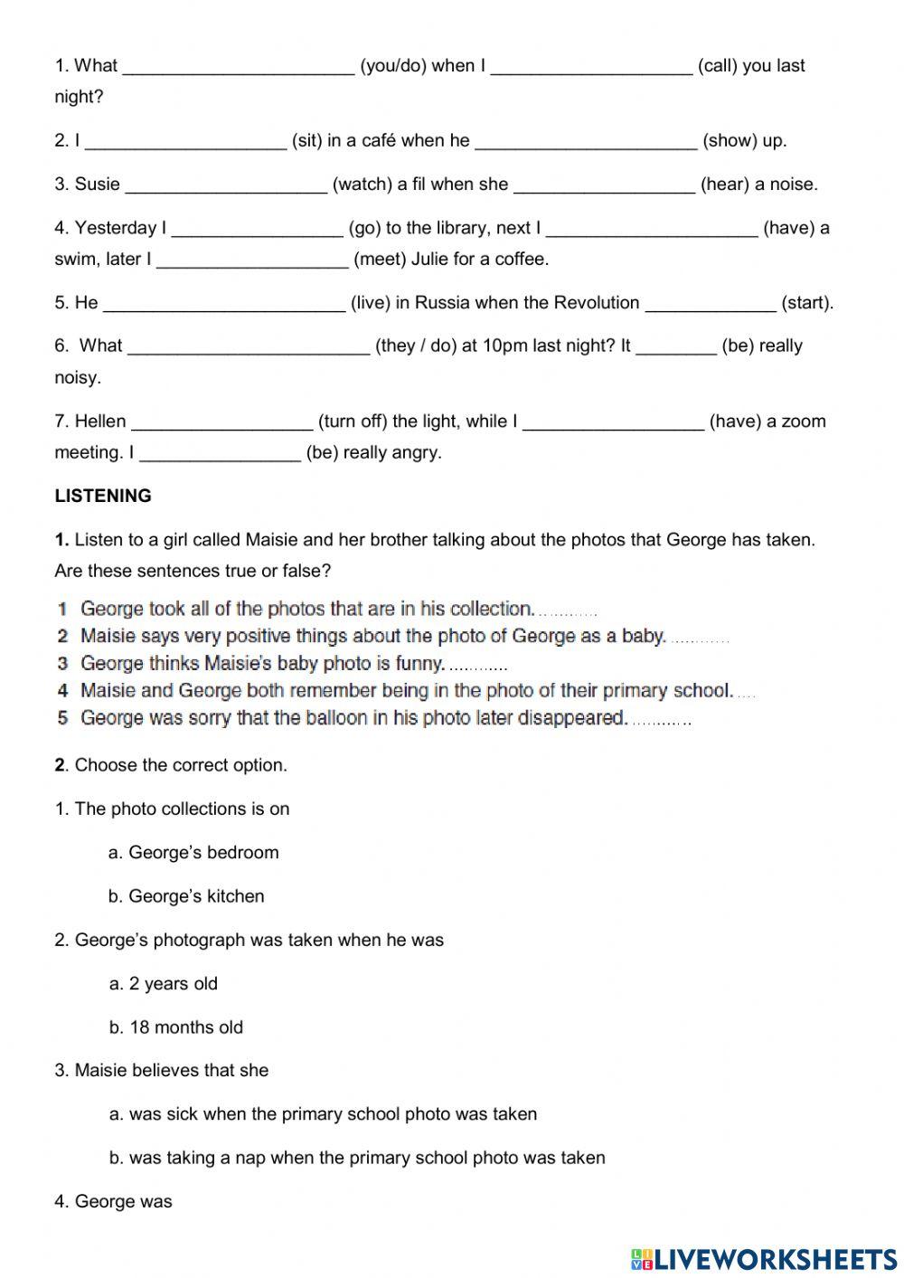 3rd Seniors Test units 2 4 and 5 worksheet Live Worksheets