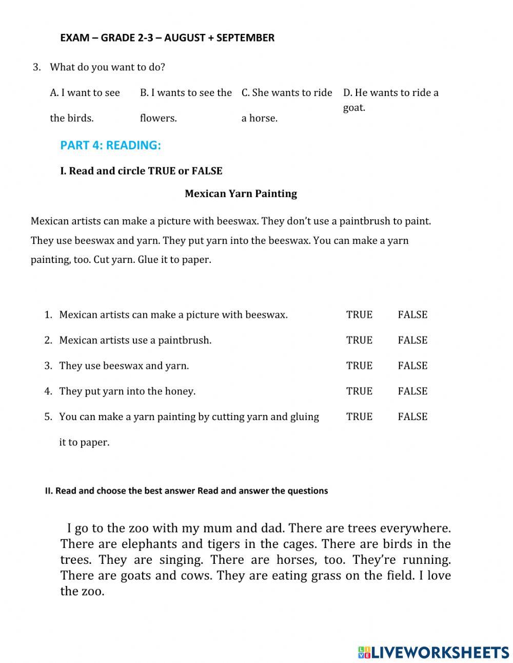 Exam - 8 + 9- class 2-3