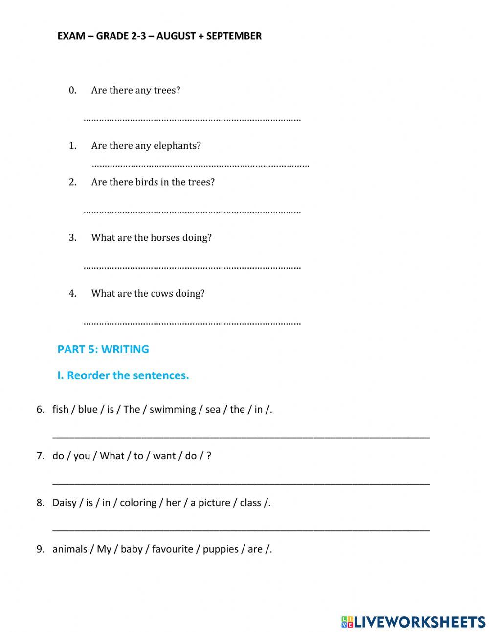 Exam - 8 + 9- class 2-3