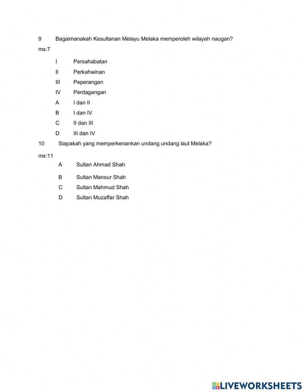 Sejarah tingkatan 4 bab 1