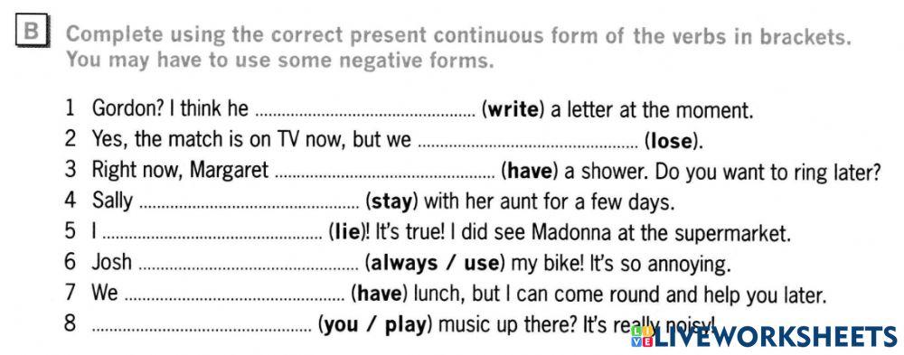 Present Continuous B1