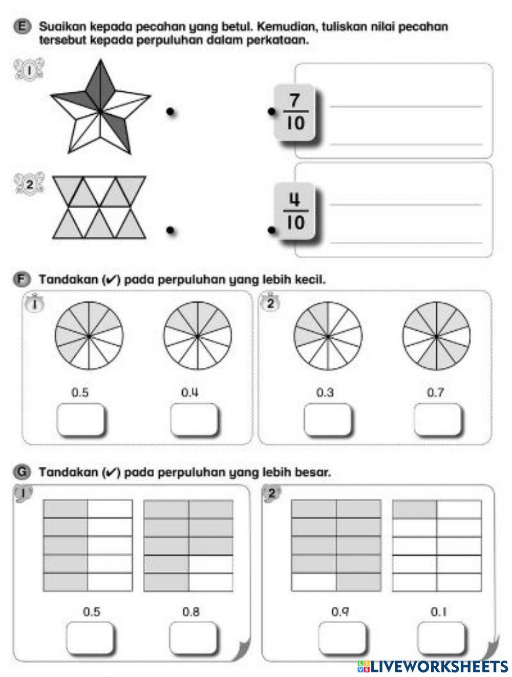Pecahan dan Perpuluhan Tahun 2