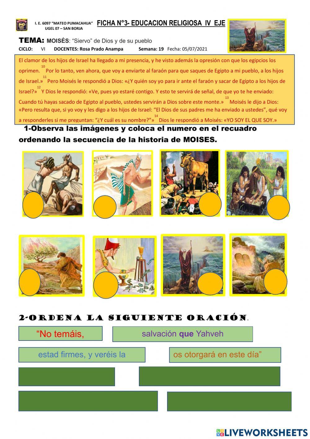 “MOISÉS: “Siervo” de Dios y de su pueblo”