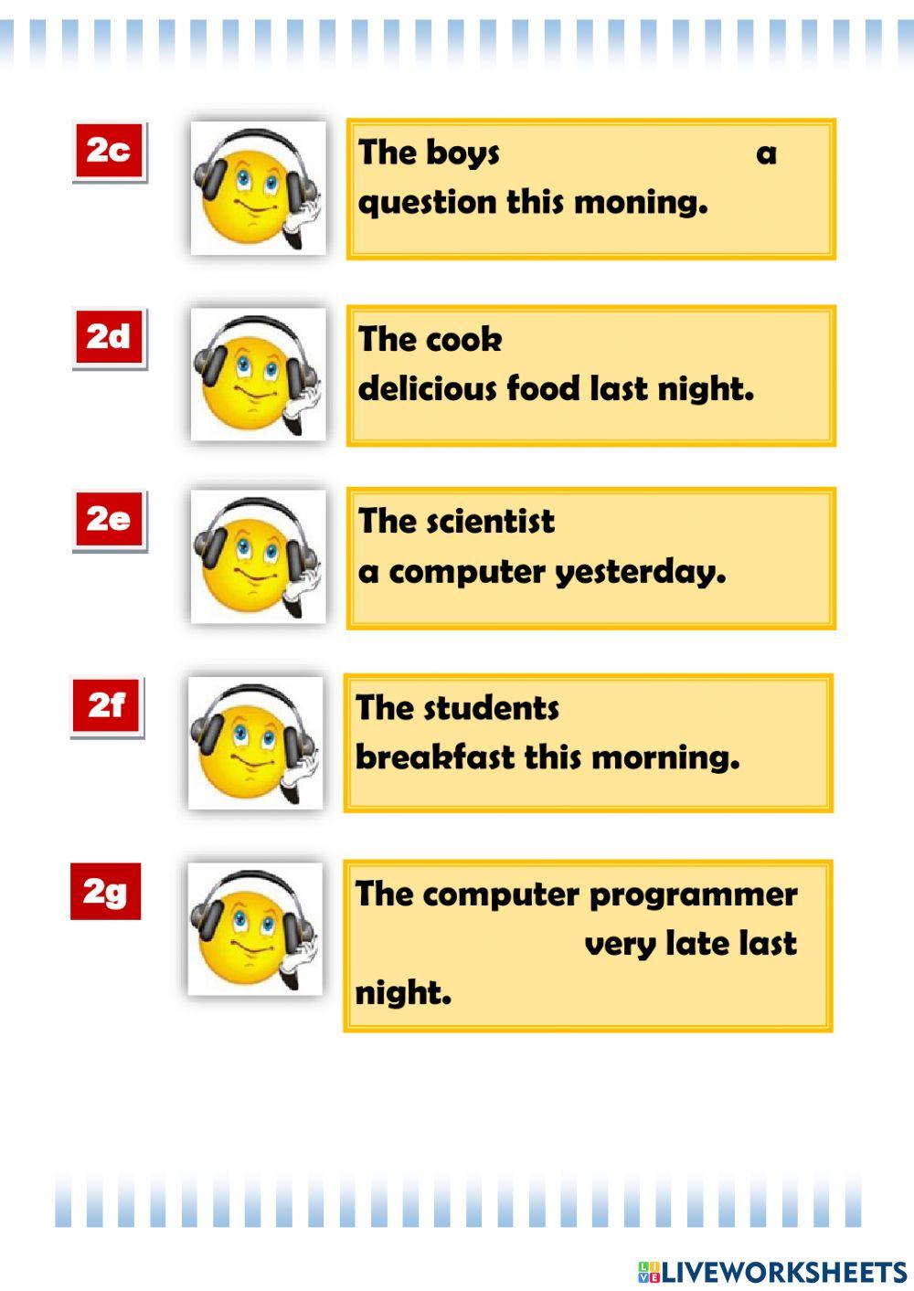 Rooftops 5 - unit 4 - JOBS - PAST SIMPLE