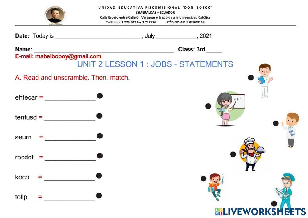 Jobs-statements