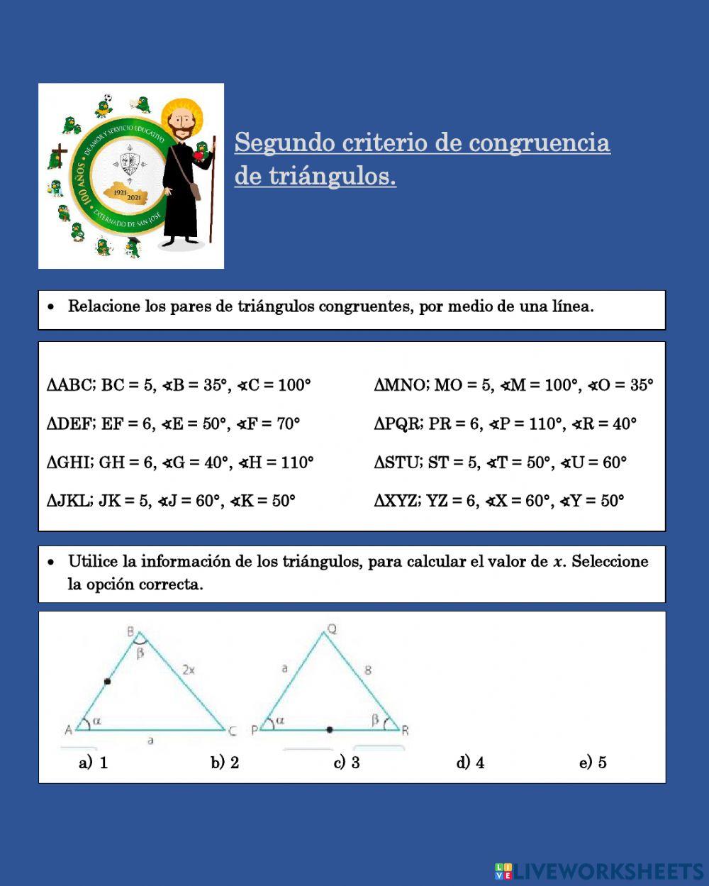 Congruencia de triángulos