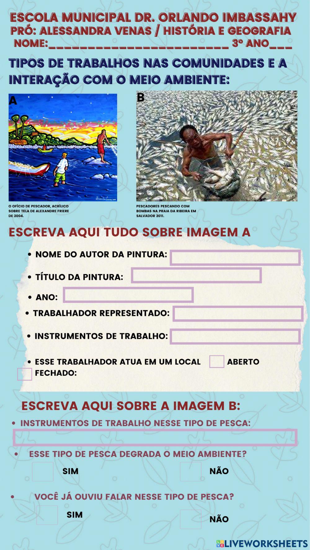 As pessoas, o trabalho e o ambiente