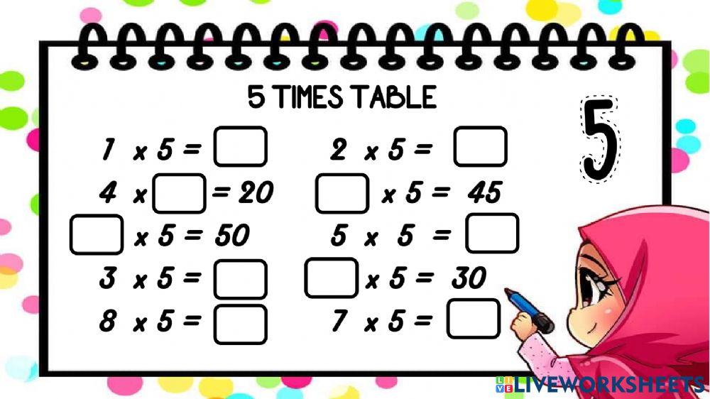 4 & 5 Times Table