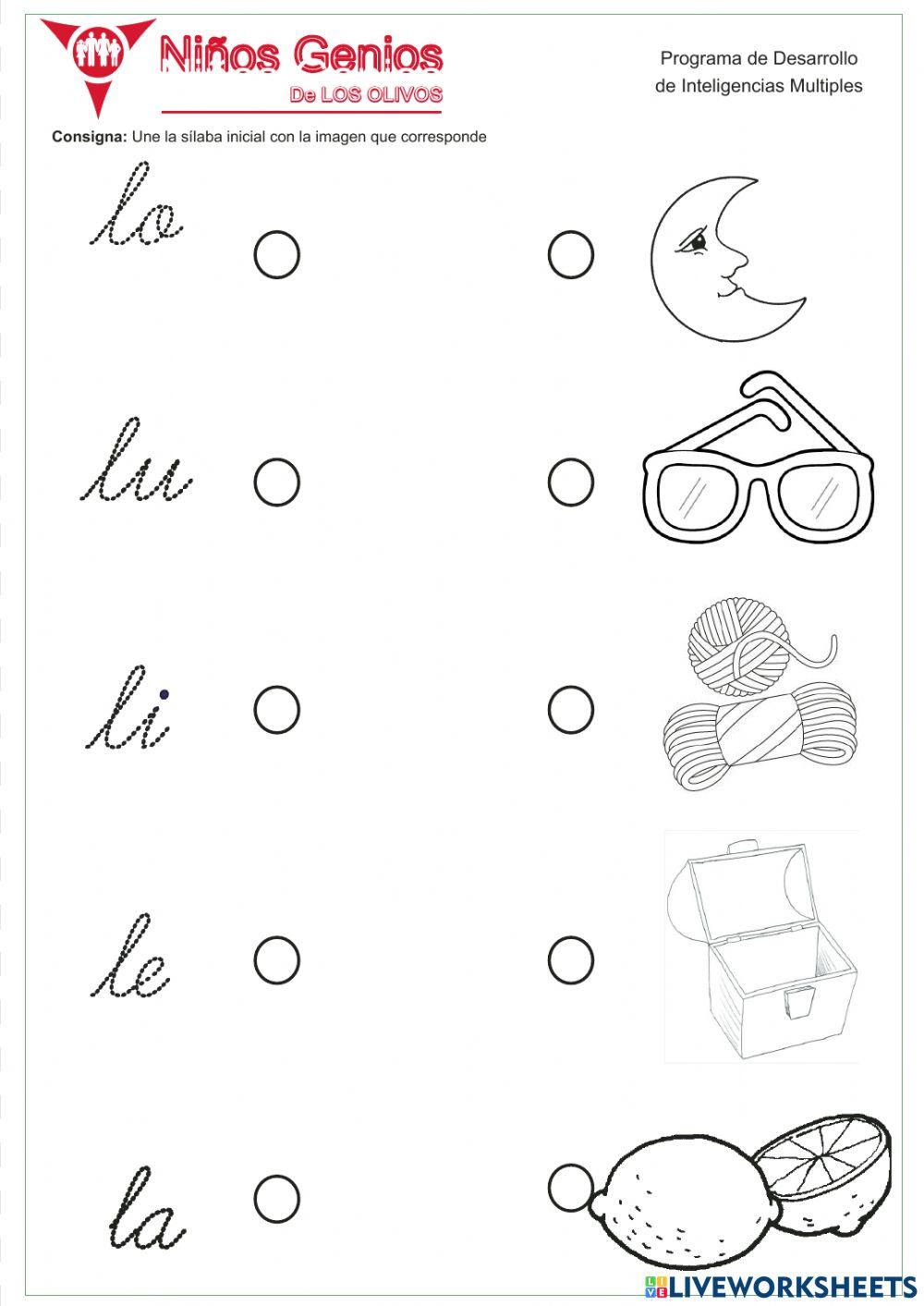 Las sìlabas la, le, li, lo, lu Las sìlabas la, le, li, lo, lu