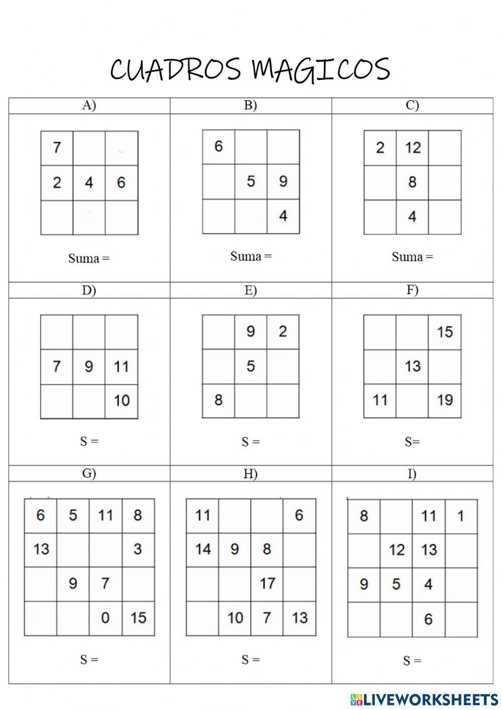Cuadros magicos
