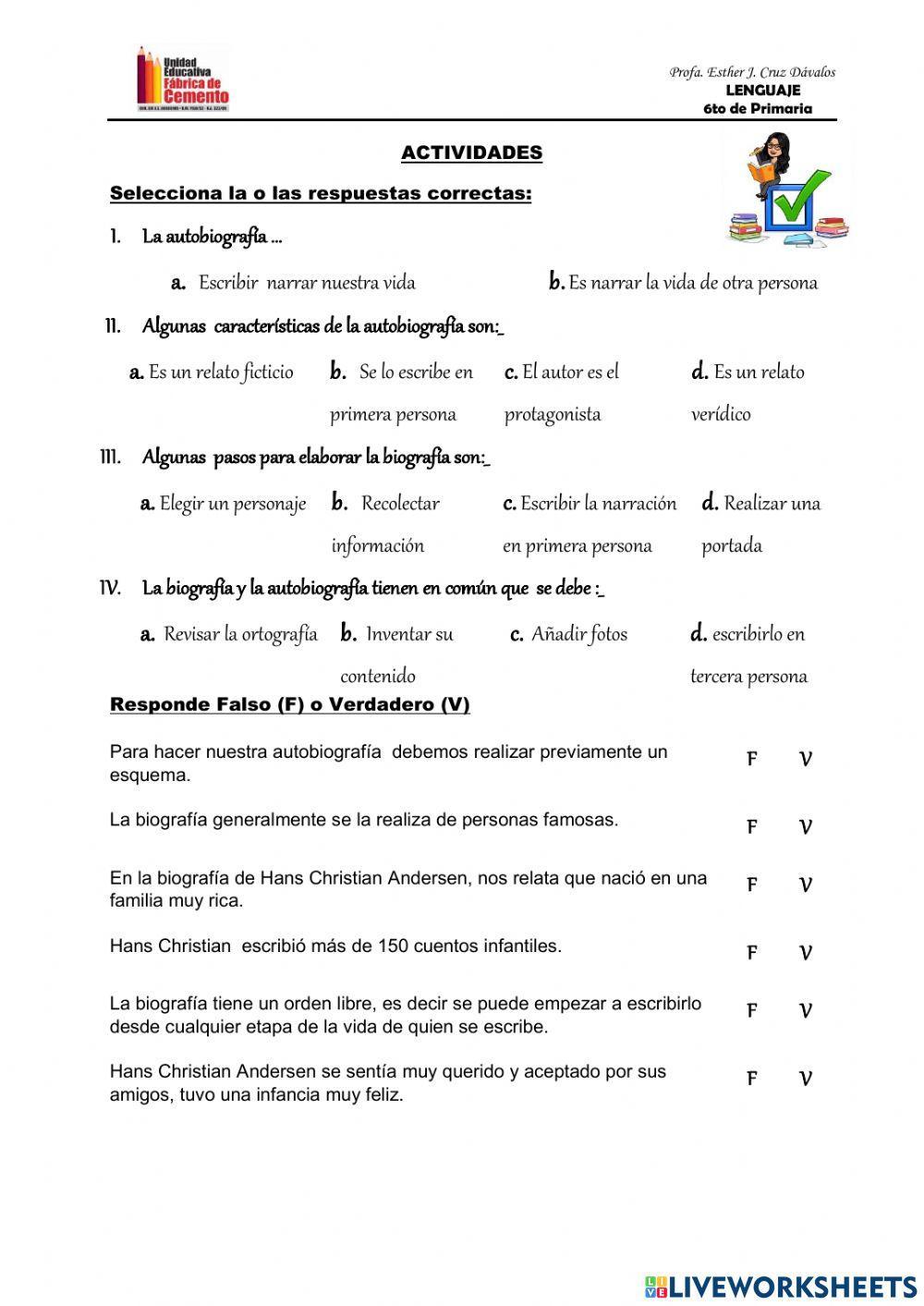 Autobiografía y biografía