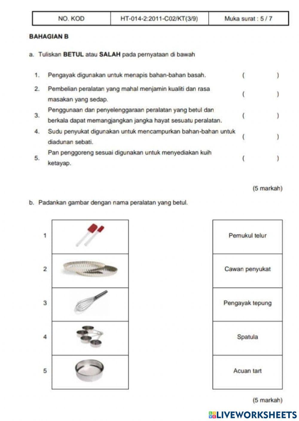KT (3) Peralatan Bater dan Doh - KVS Pastri