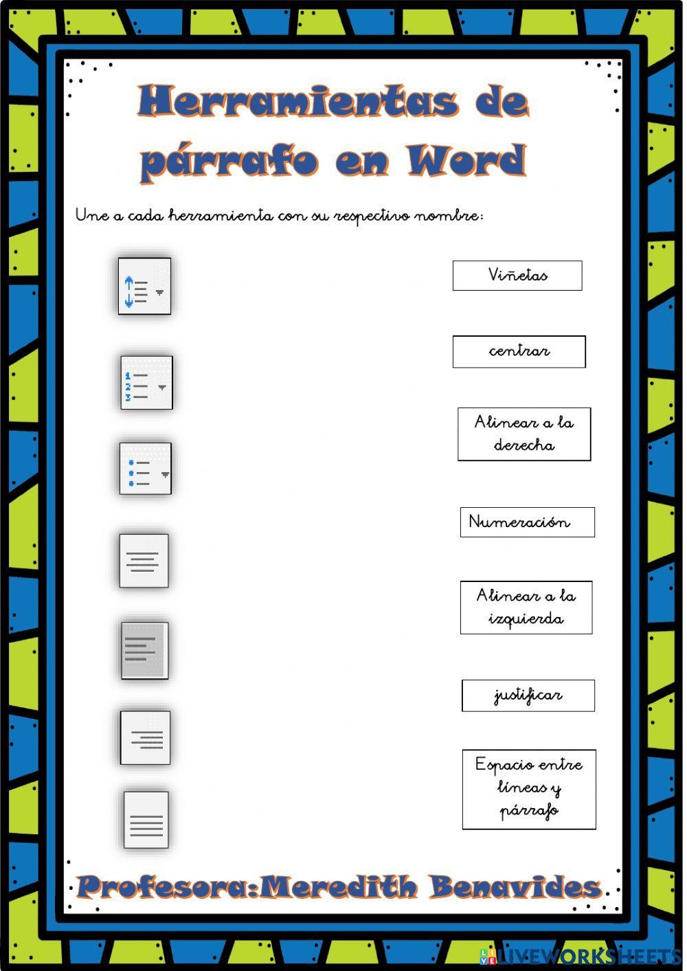 Grupo fuente y párrafo