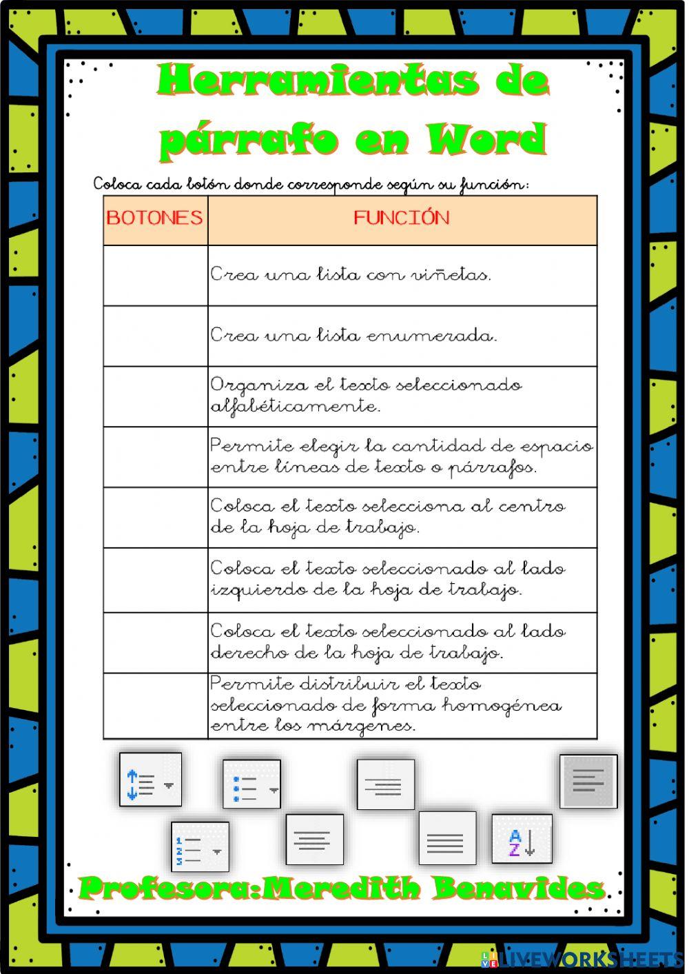 Grupo fuente y párrafo