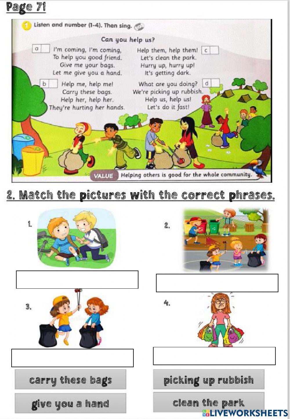 Get Smart Plus 4 : Listening (module 7: helping out ) page 71