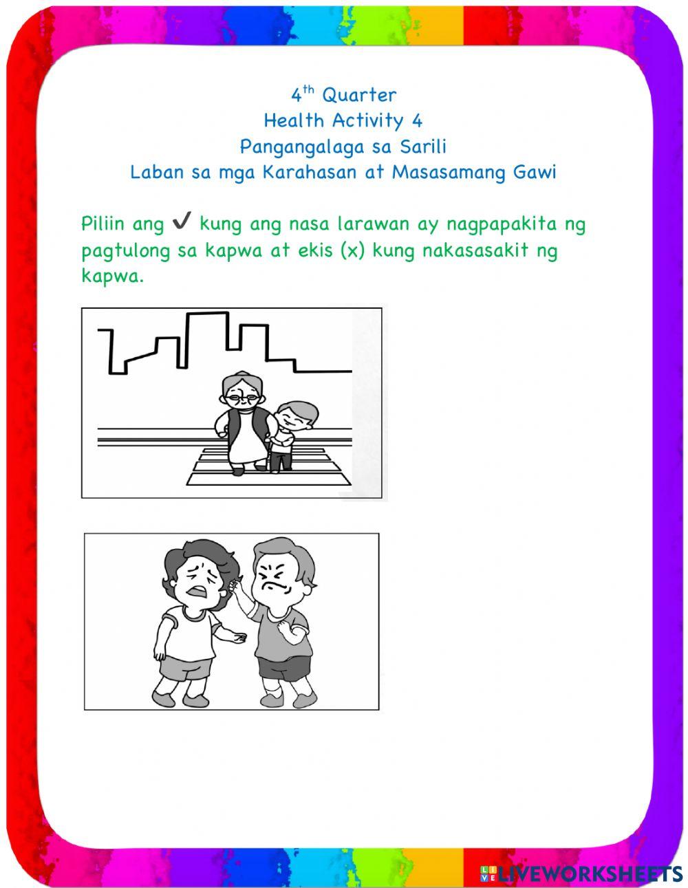 Health Activity 4 1145630 | Marrianne Francisco | Live