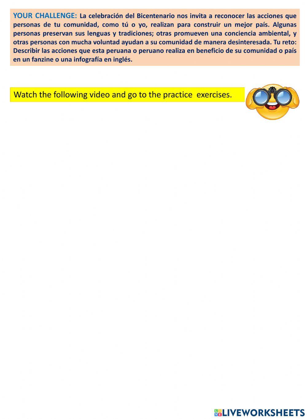 Activity 3: Let-s make a difference - Pre-A1