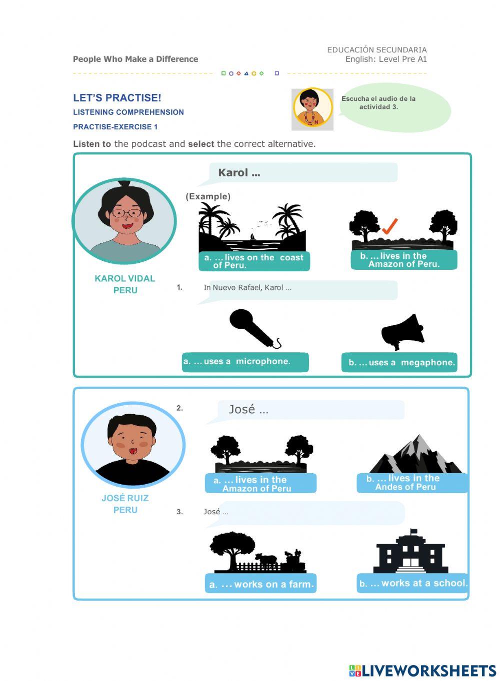Activity 3: Let-s make a difference - Pre-A1