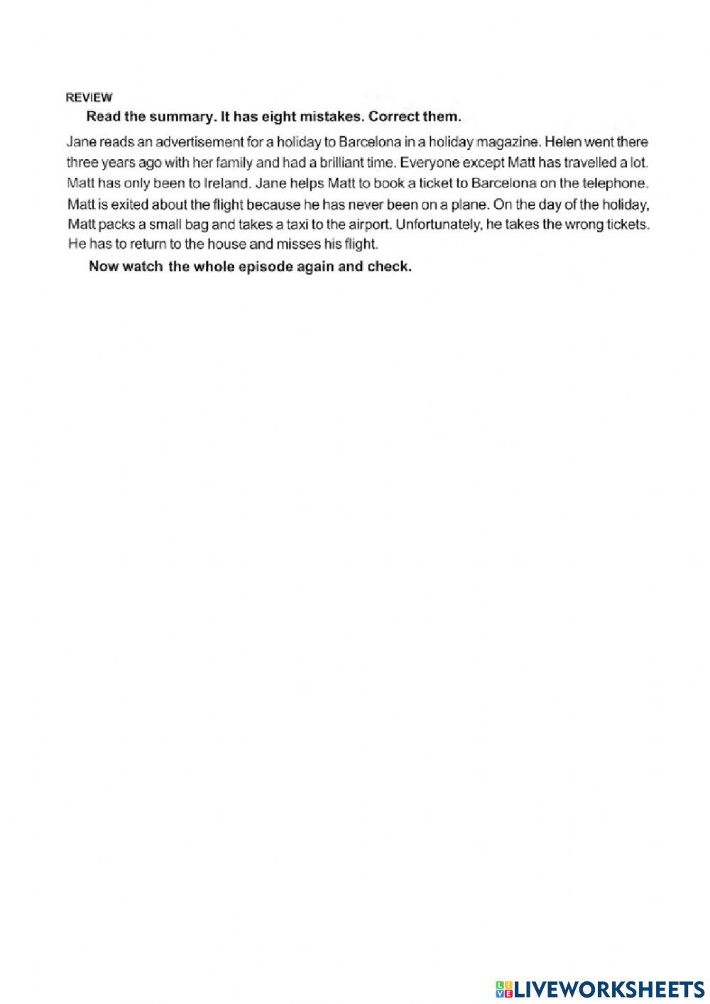 New Headway A long weekend