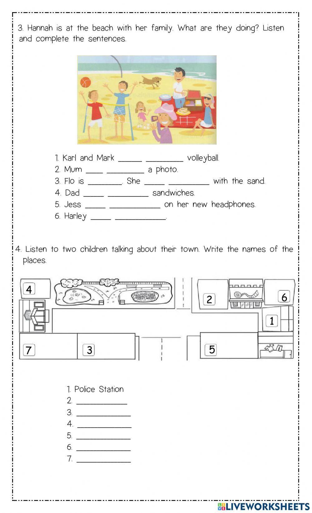 Listening exam Midterm 3rd children level 2
