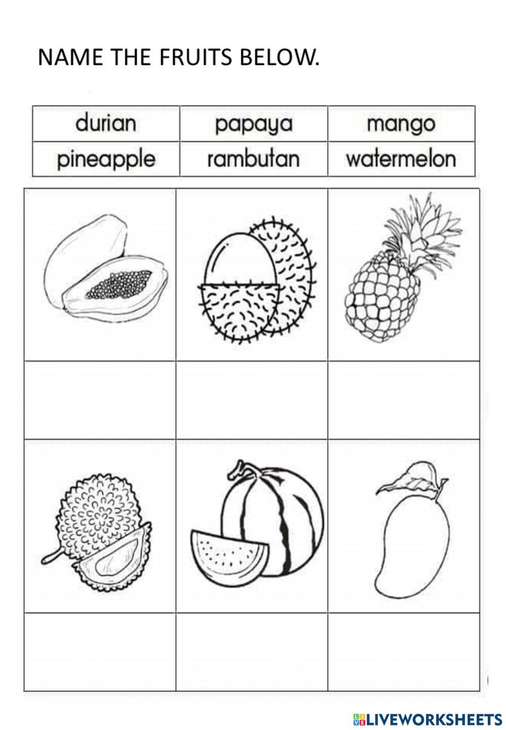 Name the fruits