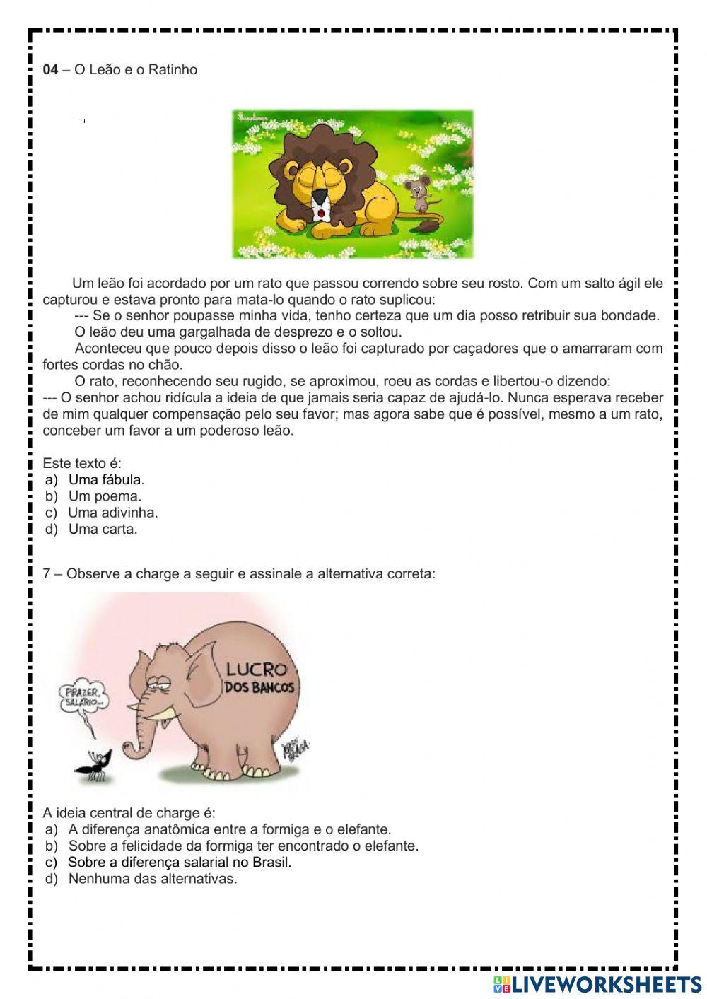 Interpretação de texto Interpretação de texto