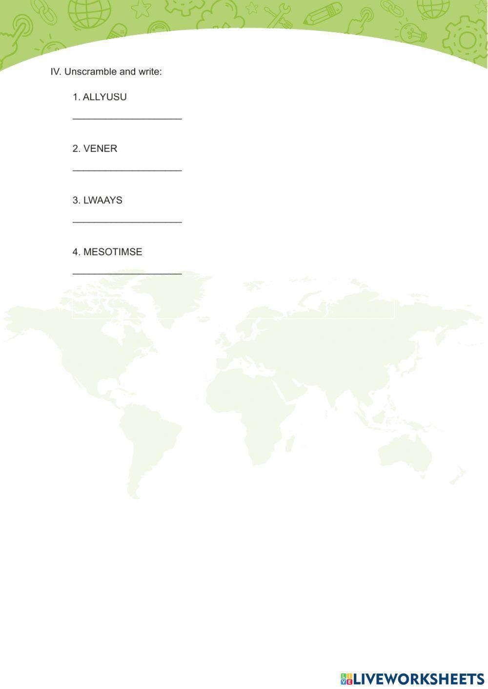 Inglés 4to examen - junio