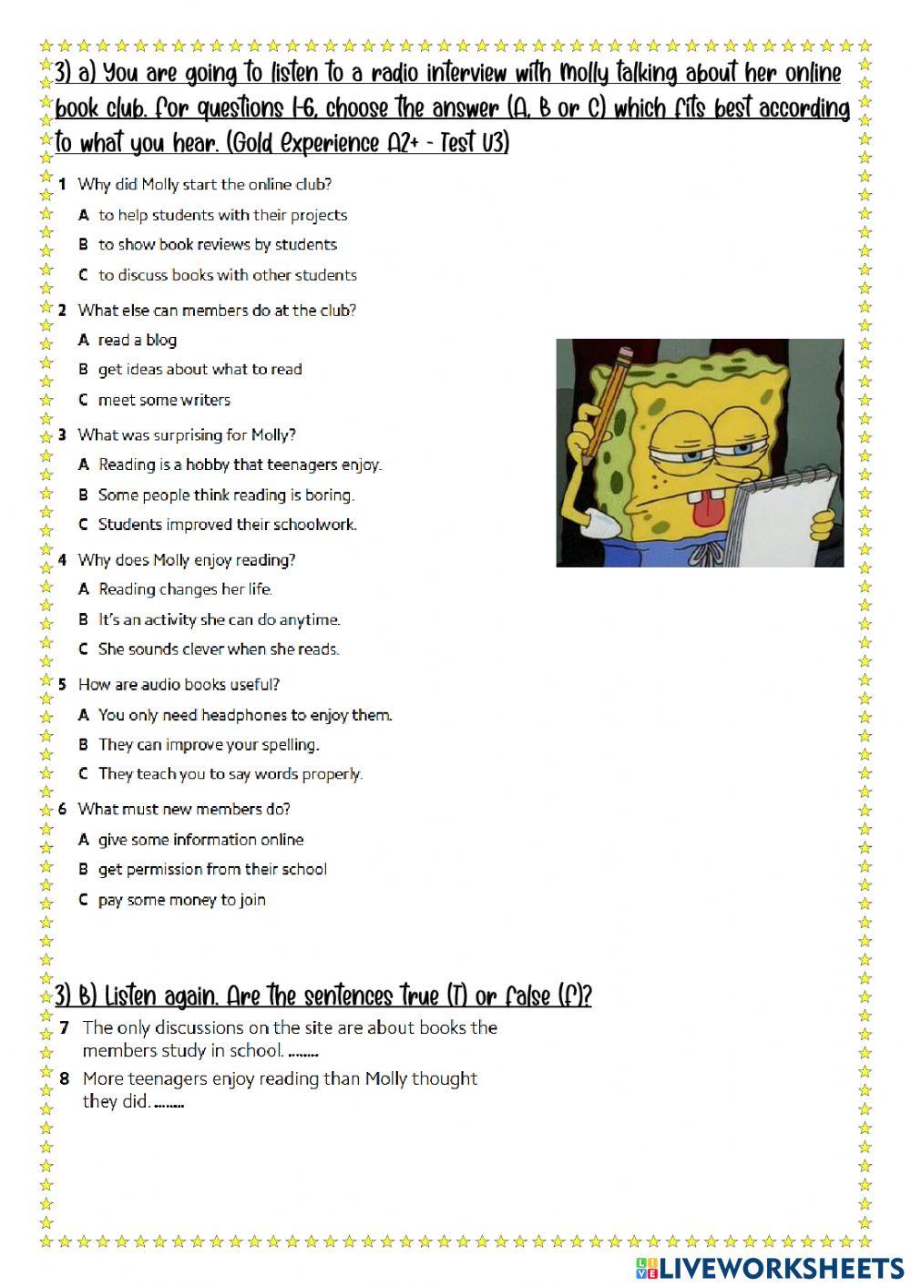 Mid-term 4th jrs Listening