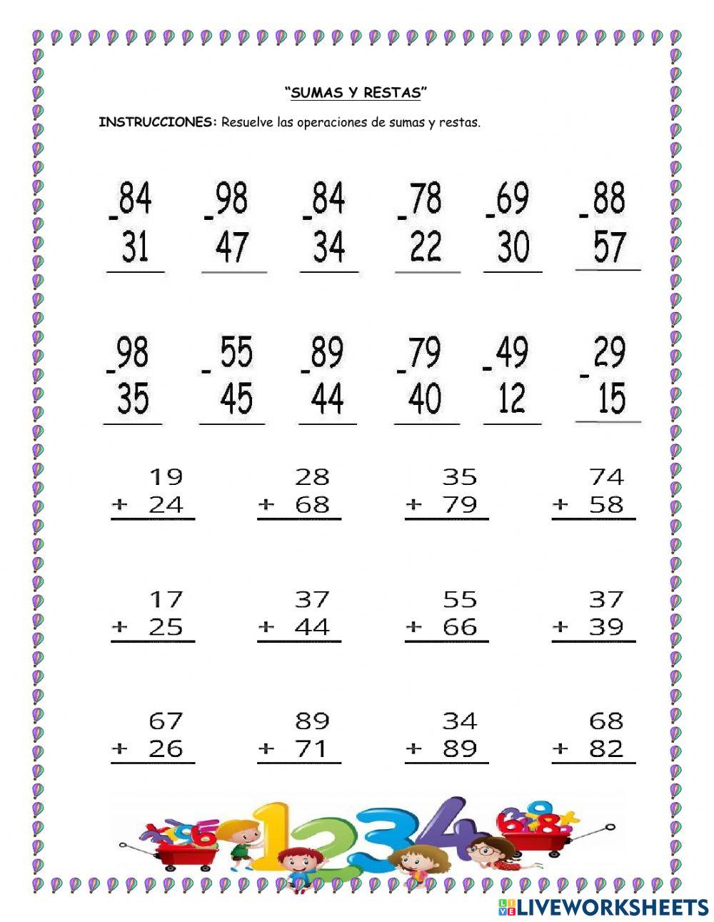 Sumas y Restas