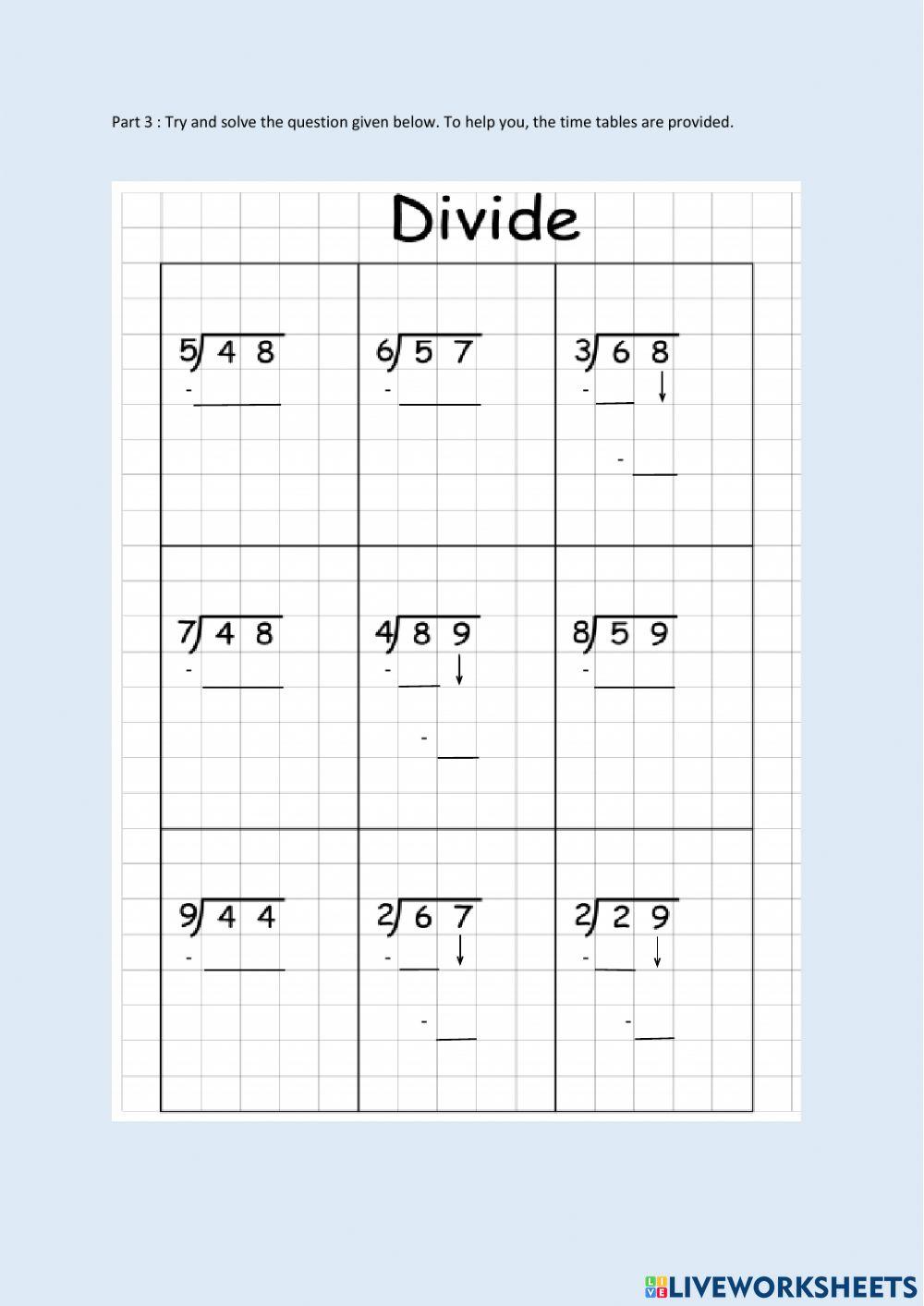 Maths Year 2 - Division | adbyrne | Live Worksheets