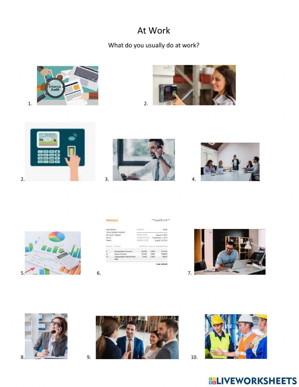 At the office present simple