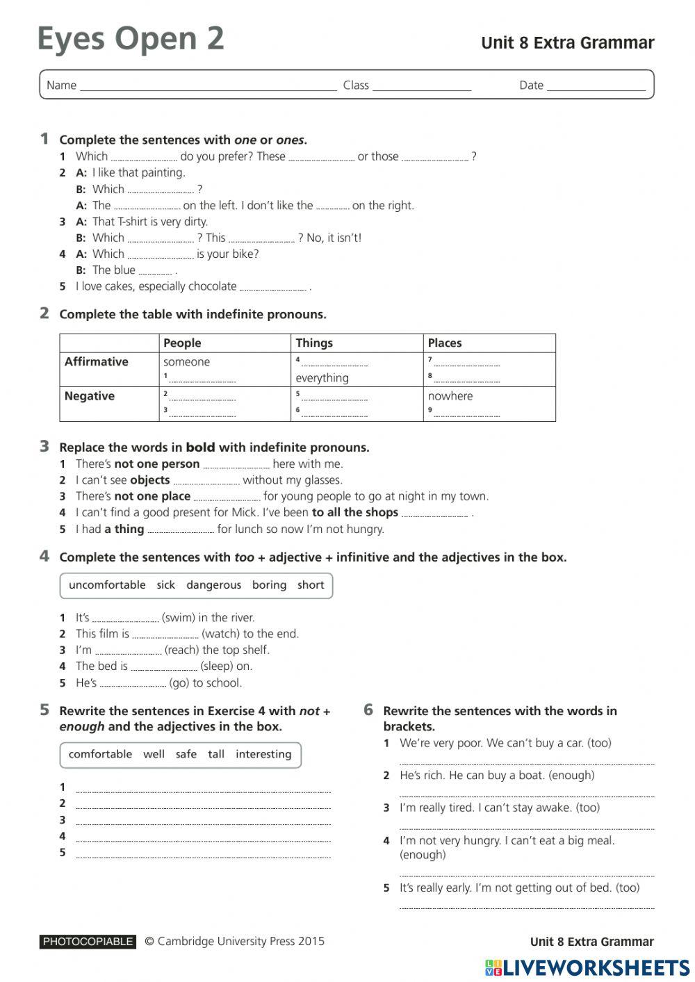 Unit 8 review grammar