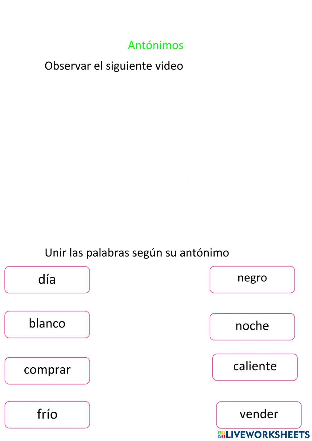 Sinónimos y Antónimos