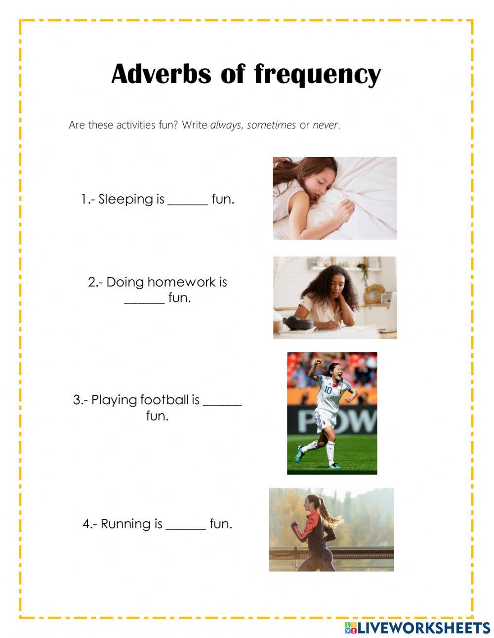 Adverbs of frequency