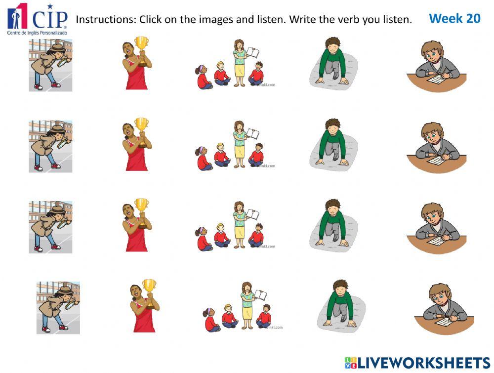 KIDS Verbs Week 20
