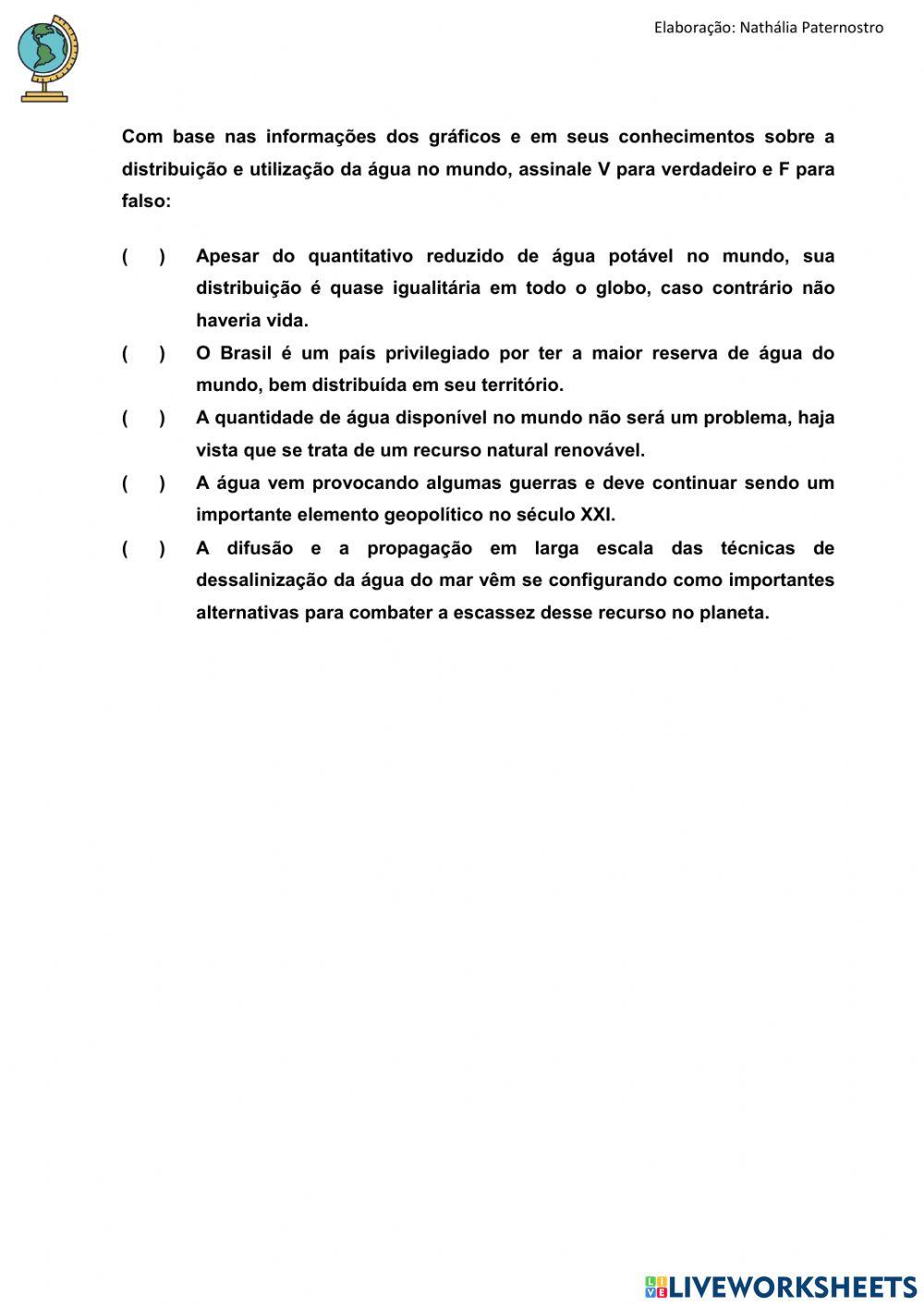 Exercício com mapa- Continentes, oceanos e mares