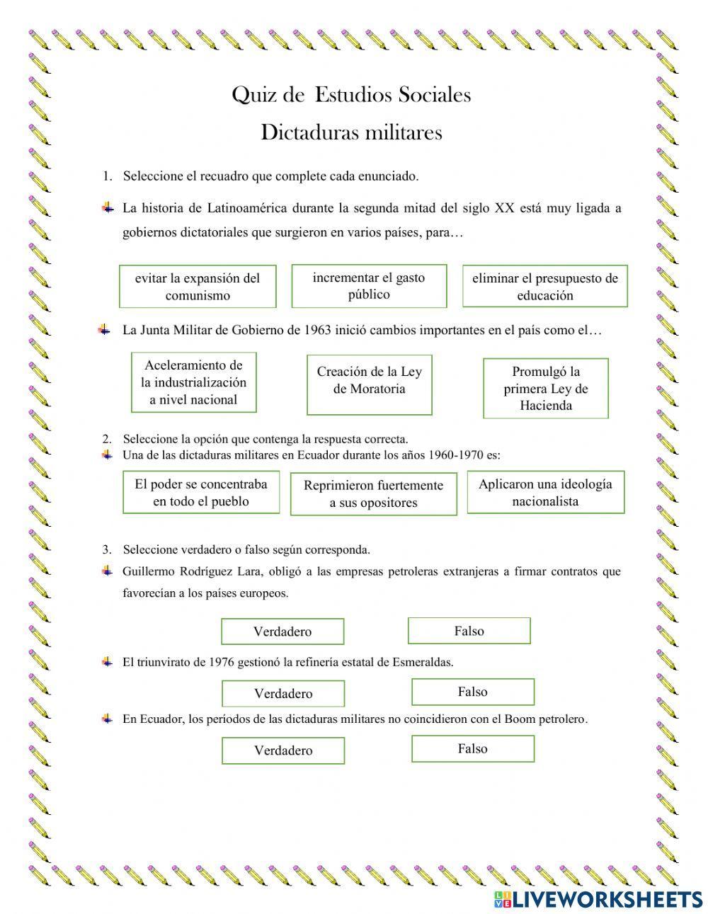 Dictaduras militares