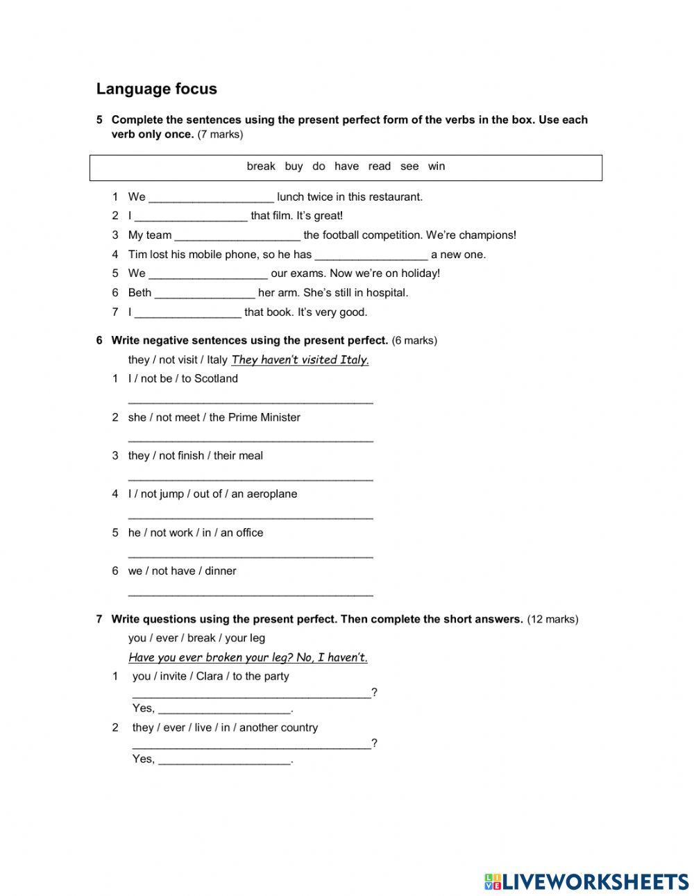 Juniors C test unit 8