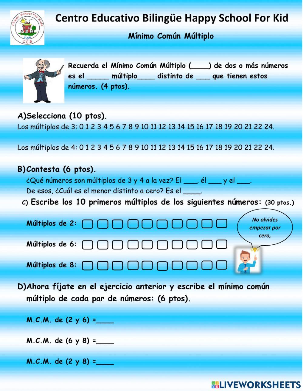 Mínimo Común Múltiplo