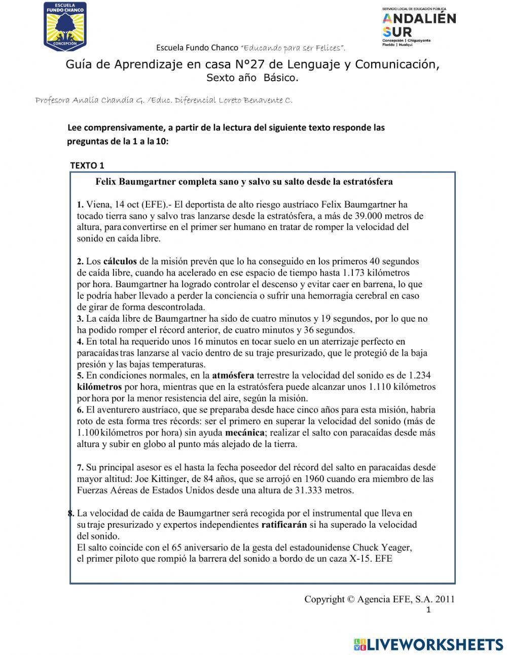 Comprensión Lectora