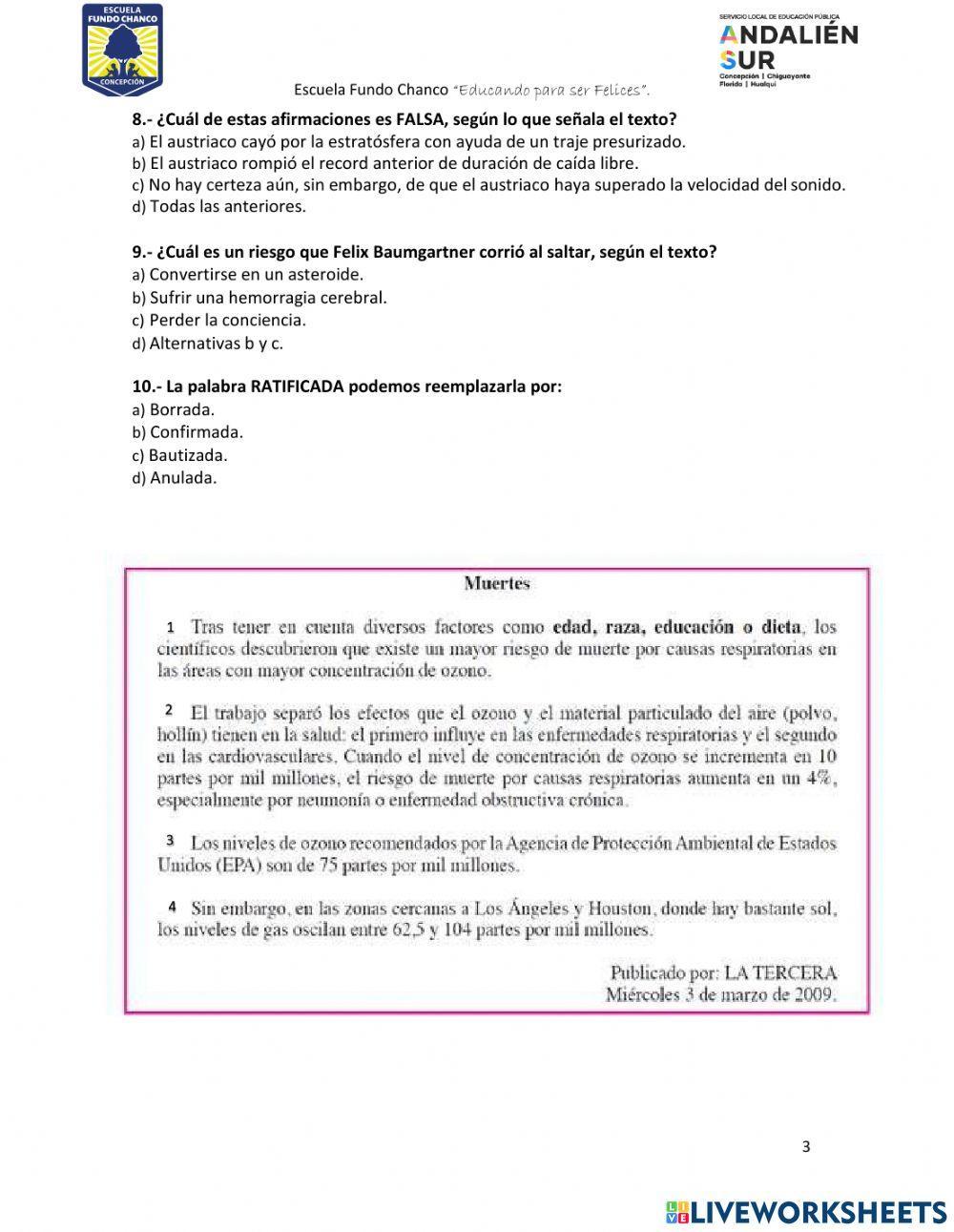 Comprensión Lectora